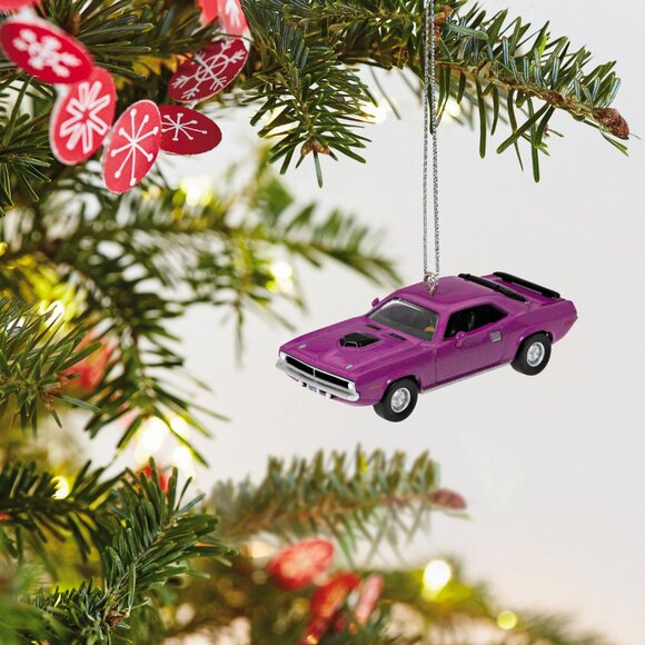 New! 1970 Plymouth Hemi 'Cuda Hallmark Keepsake Christmas Ornament Classic Car - Picture 5 of 5